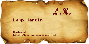 Lepp Martin névjegykártya