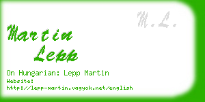 martin lepp business card